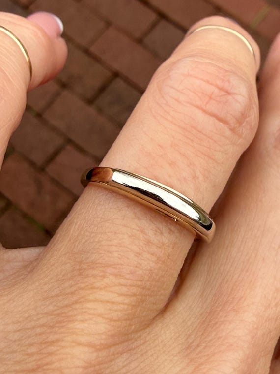 Unique Two Tone Stacking Stackable Anniversary We… - image 11