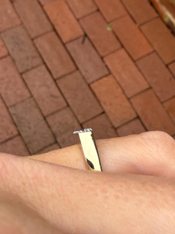 Black Diamond Stacking Stackable 10k Yellow Gold … - image 11