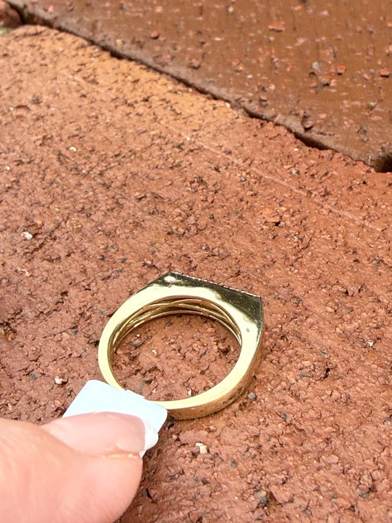 Black Diamond Stacking Stackable 10k Yellow Gold … - image 10