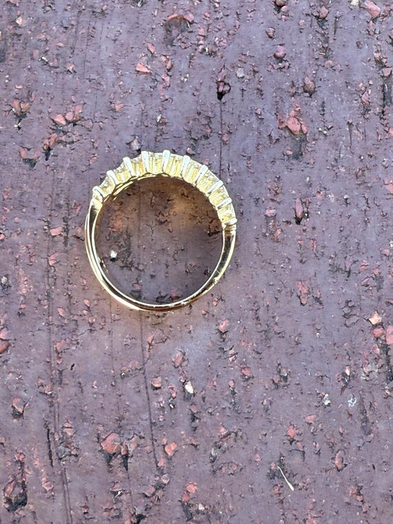 Striking Channel Set Square Carre Cut Emerald Nat… - image 5