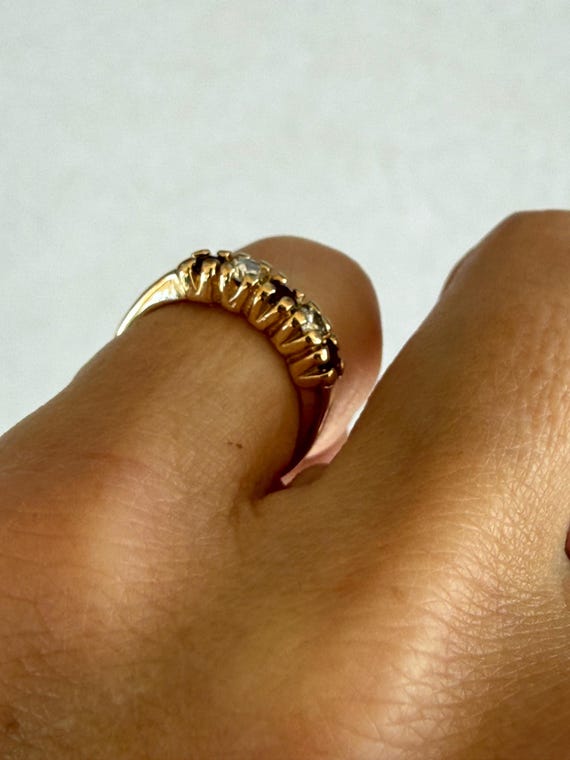 Round Ruby Round Natural Diamond Stacking Stackab… - image 3