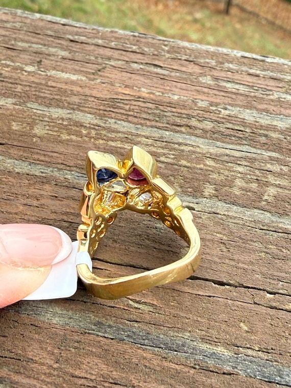 Fine Quality Ruby Sapphire Pear Shape Baguette Ro… - image 5