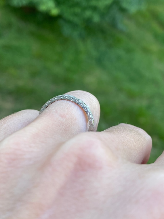 Engraved Eternity Stacking Stackable Wedding Anni… - image 2