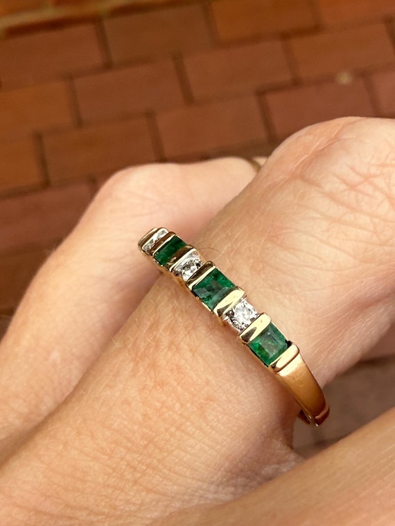Alternating Emerald Diamond Stacking Stackable Ba… - image 5