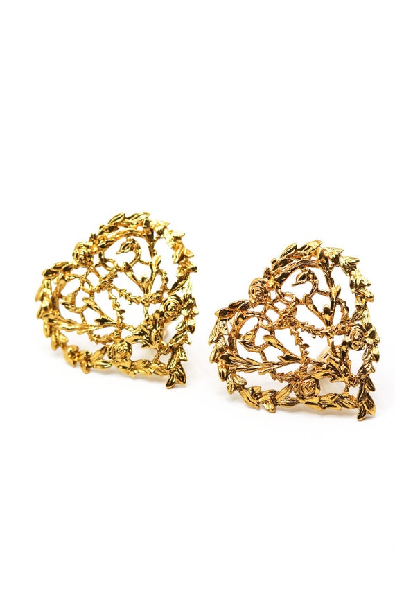 Vintage YSL Heart Earrings - Vintage Yves Saint L… - image 5