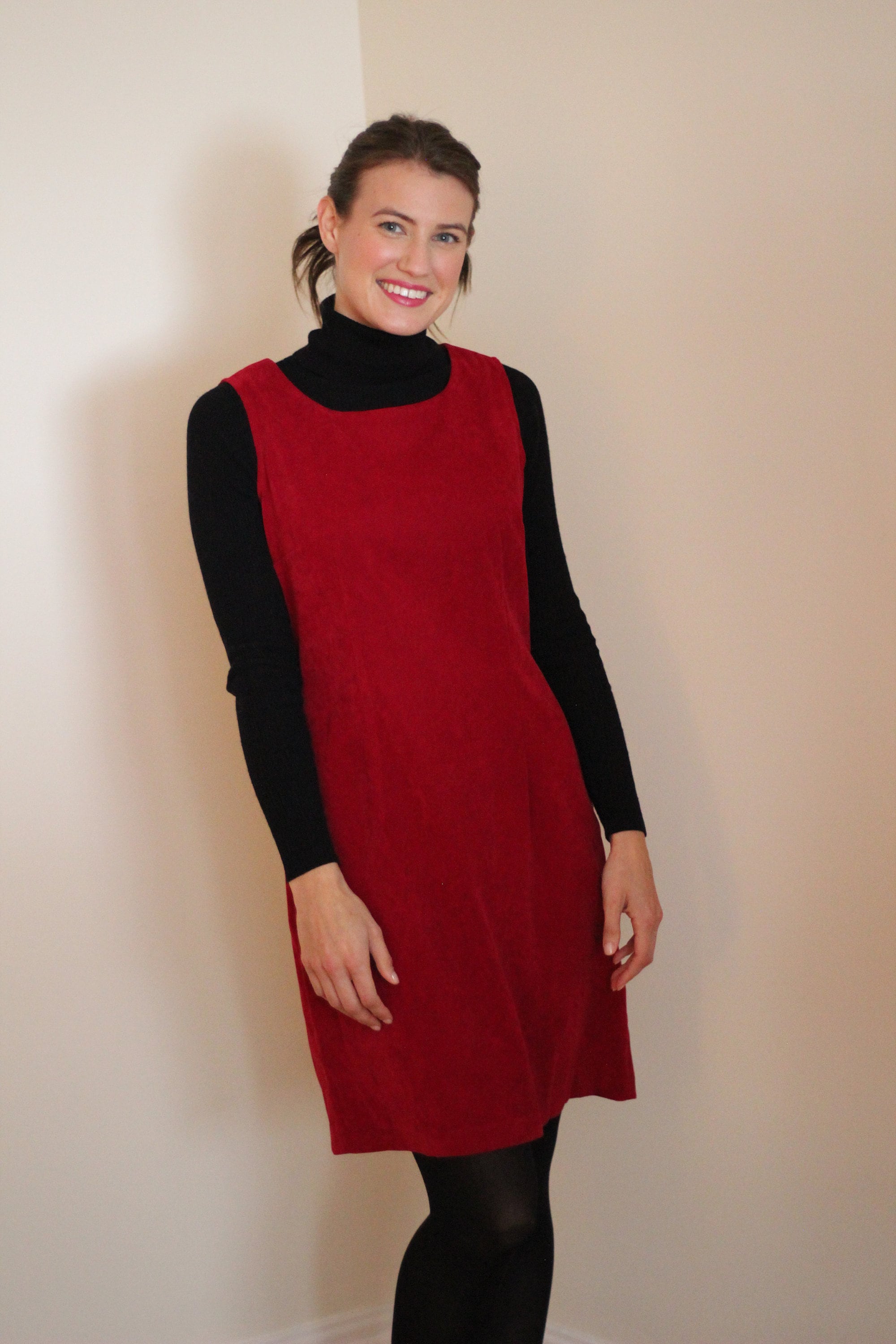 Womens Red Jumper Dress Etsy
