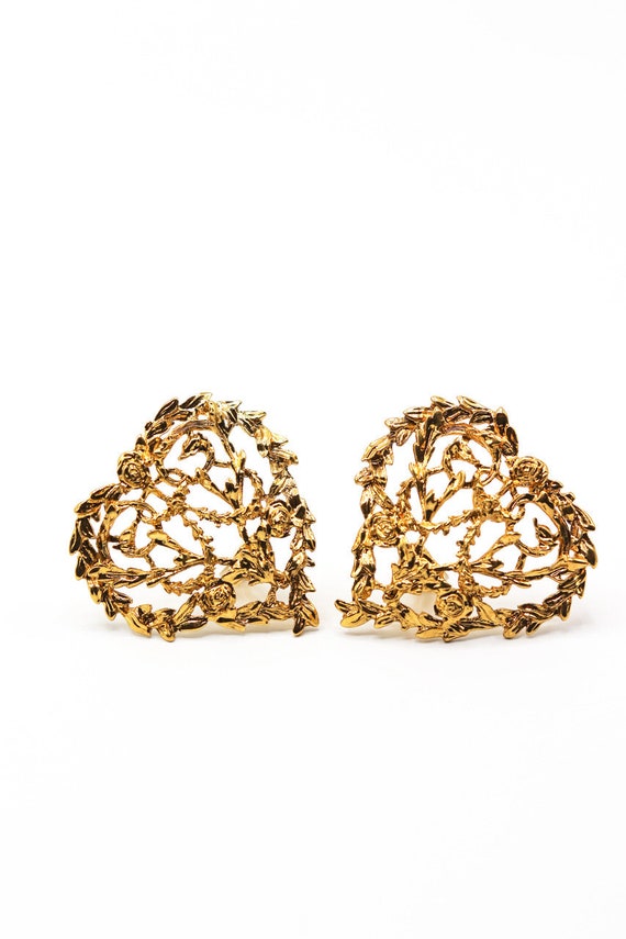 Vintage YSL Heart Earrings - Vintage Yves Saint L… - image 7