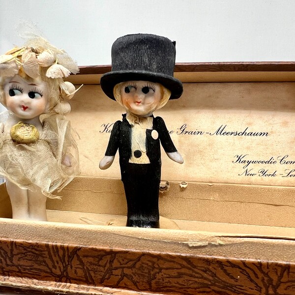 German All-Bisque Kewpies as Bride and Groom