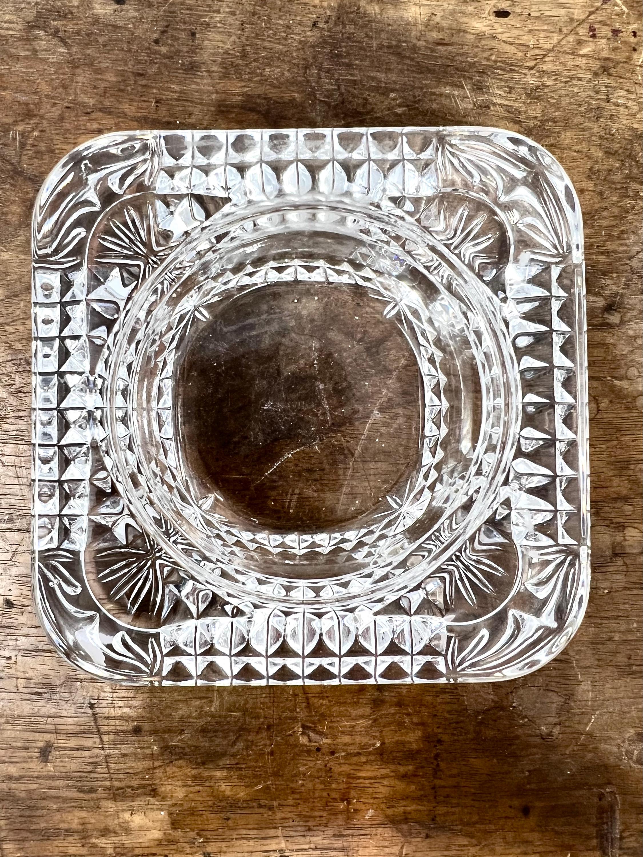 French Art Deco Crystal Candle/Votive Holders