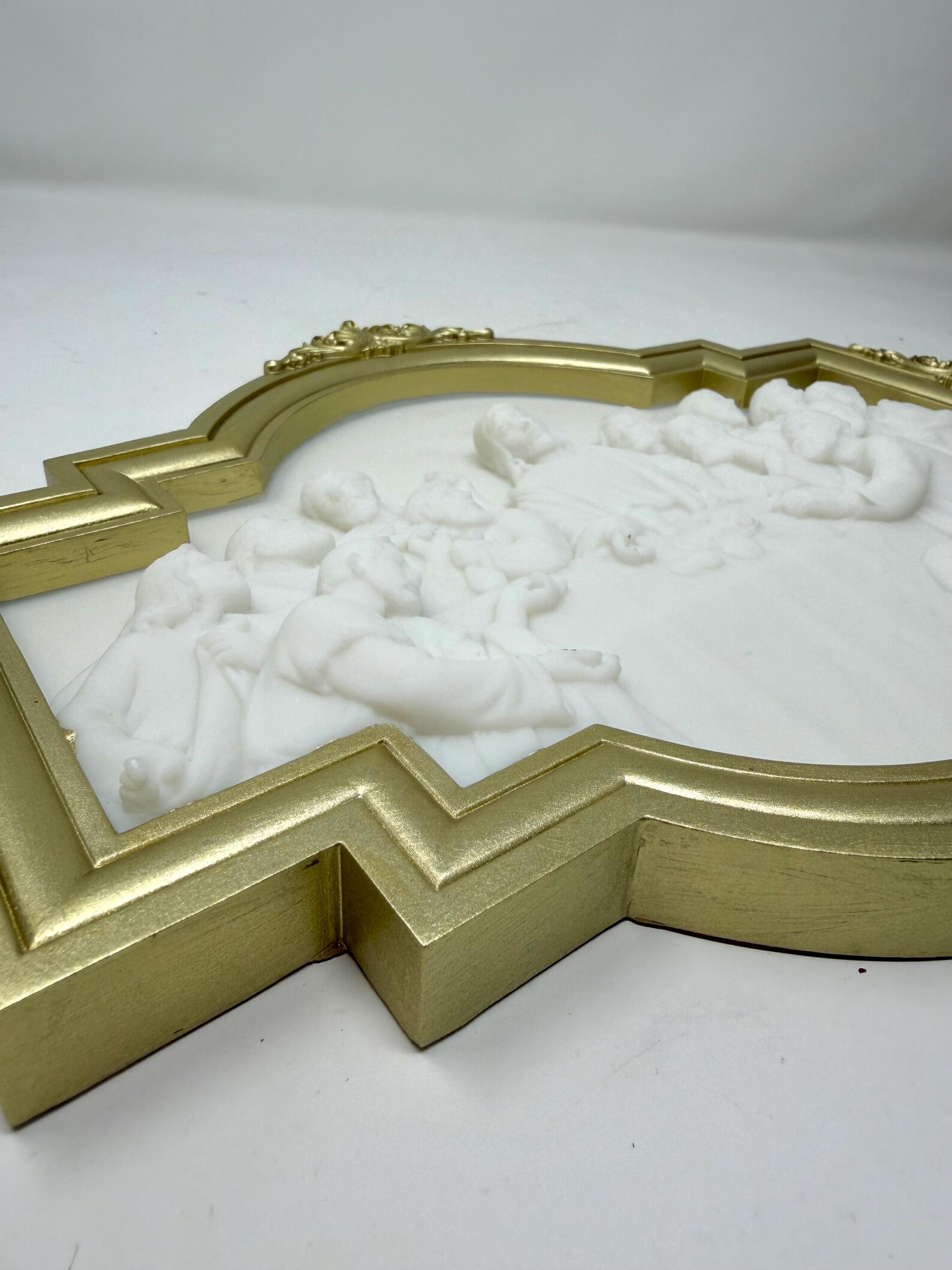 Vintage Last Supper Wall Plaque Featuring a Detailed 3D Relief of Jesus ...