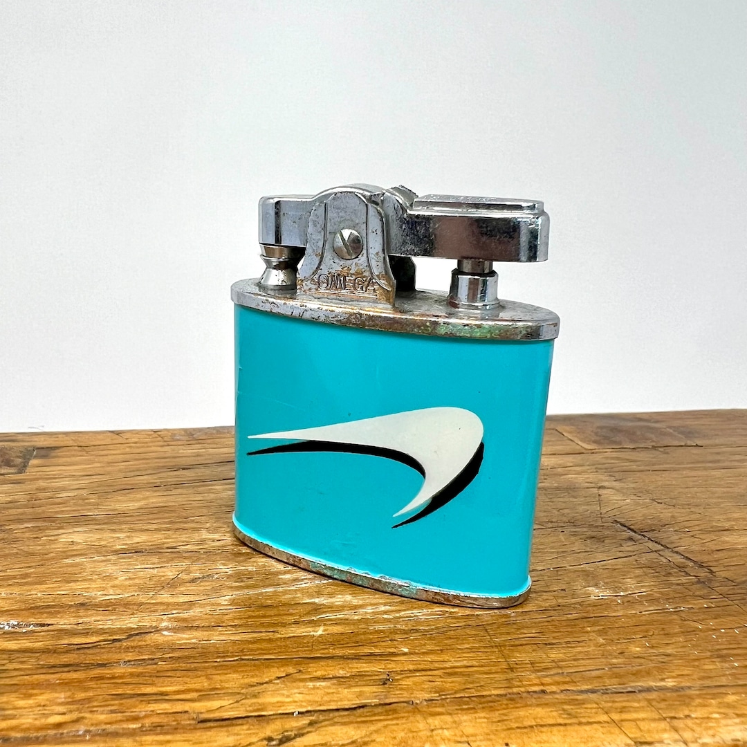 Vintage OMEGA Superlighter Lighter Japan Upside Down Swish Logo - Etsy