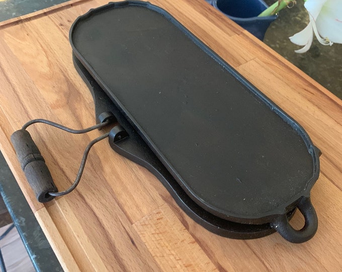 Antique Cast Iron Flip Flop Pancake Griddle Etsy