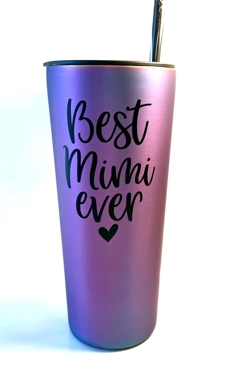 Best Mimi Ever Insulated Travel Tumbler, Grandma Gift, Mom Gift, Mimi Birthday Gift, Mimi Tumbler, Mothers Day Gift, Mimi Coffee Cup imagem 3