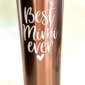 Best Mimi Ever Insulated Travel Tumbler, Grandma Gift, Mom Gift, Mimi Birthday Gift, Mimi Tumbler, Mothers Day Gift, Mimi Coffee Cup imagem 4