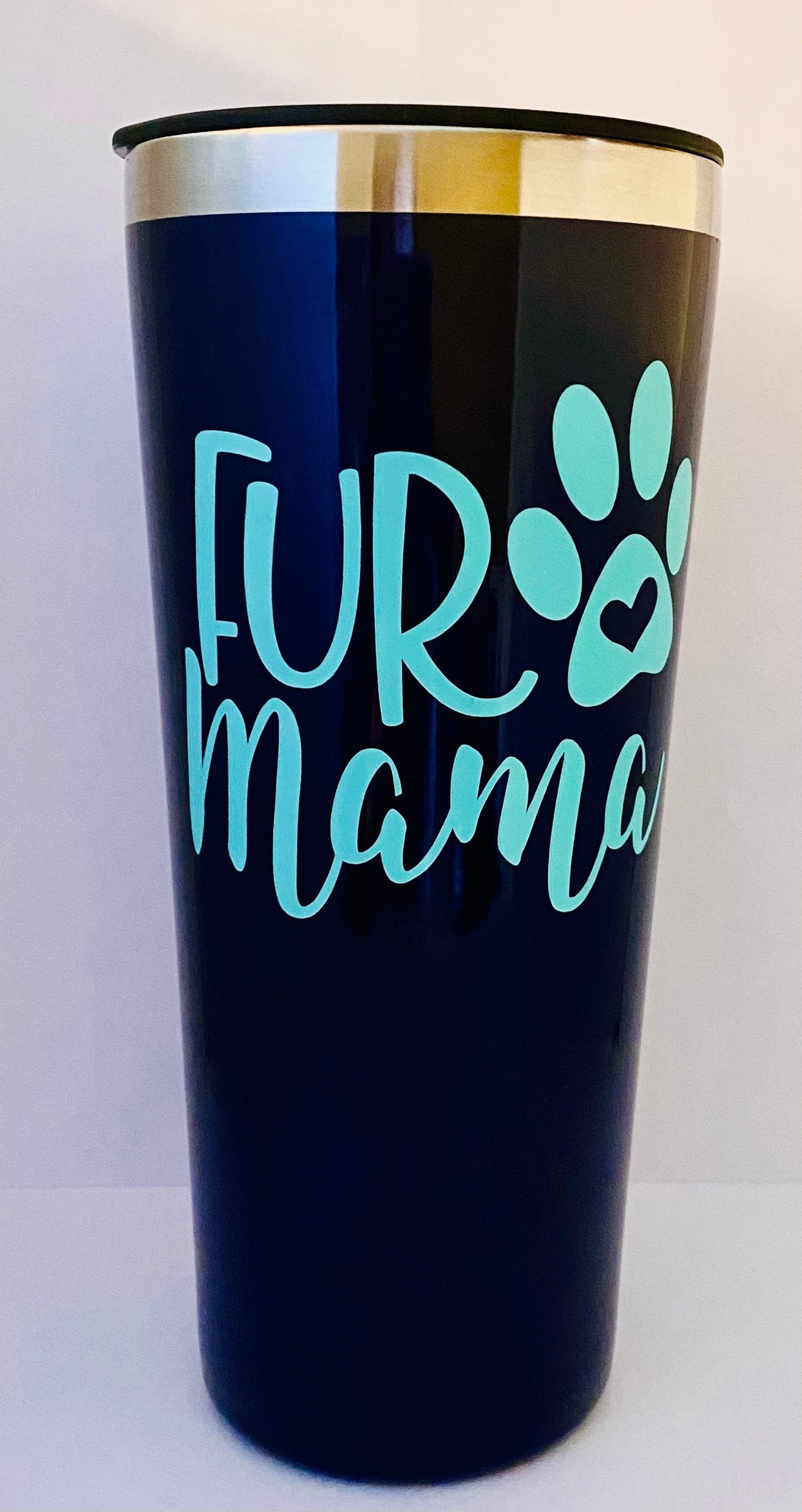 Fur mama 22 oz insulated stainless steel tumbler with lid and Etsy