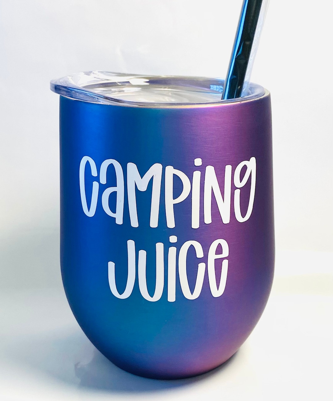 Camping Juice Wine Tumbler, Camping Gifts, Happy Camper, Lets Get