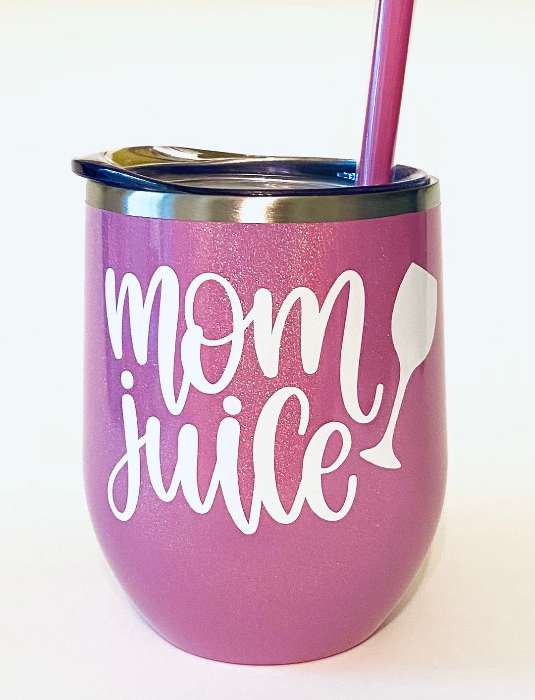 Mom Juice Wine Tumbler Mom Sippy Cup Funny Wine Glass Mom Etsy