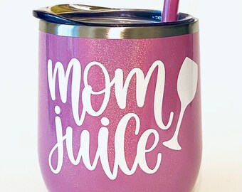 Mama Juice Wine Tumbler, Funny Christmas Birthday Gifts for Mom, Mother, Mom to Be, New Mom, Pregnant Mom, Her, Wife, Mothers Day Stainless Steel