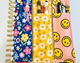 Fabric Pen Holder for Journal, Notebook and Planner, Pen Holder