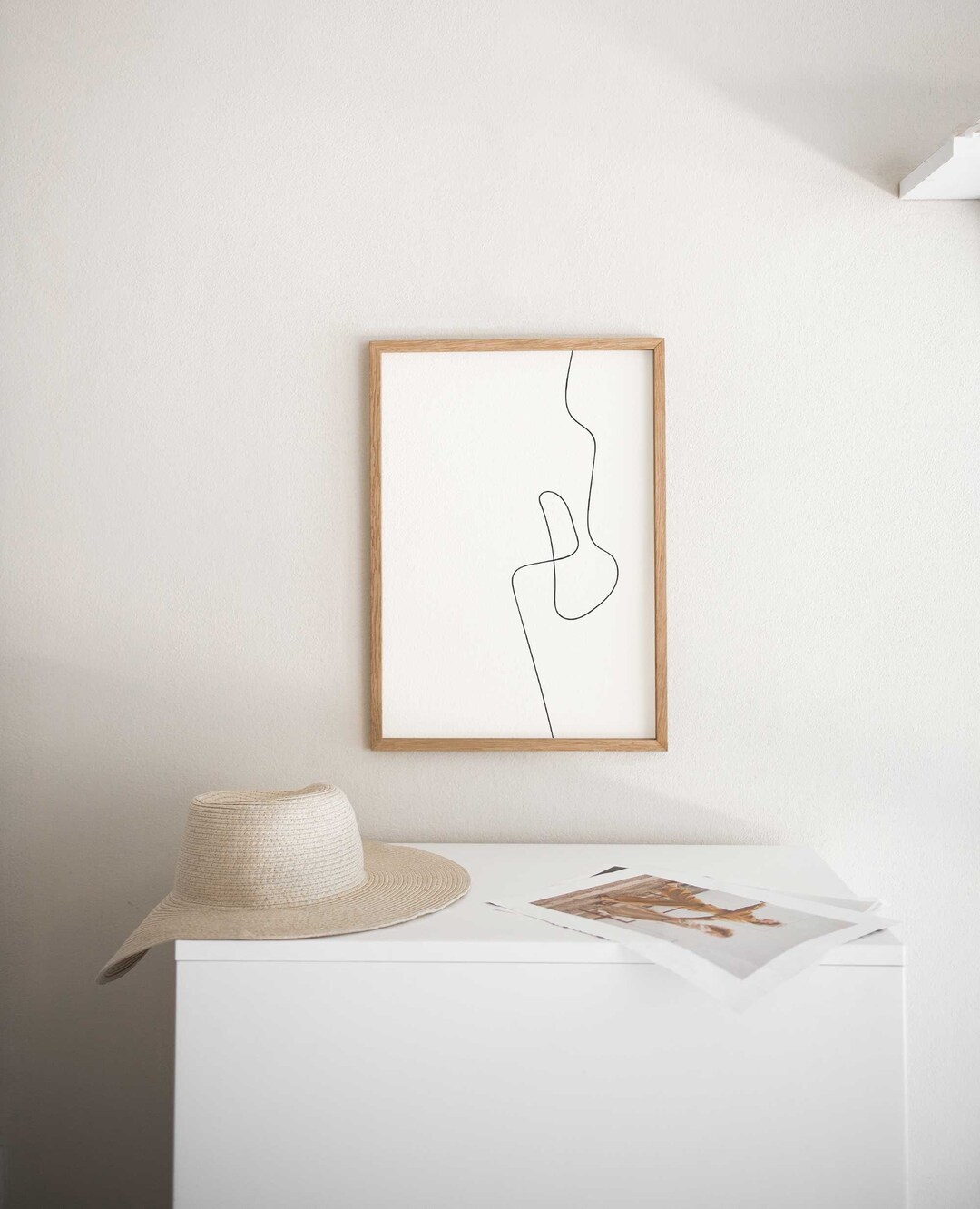 Abstract Minimalist Line Art Print, Black and White (digital Download ...