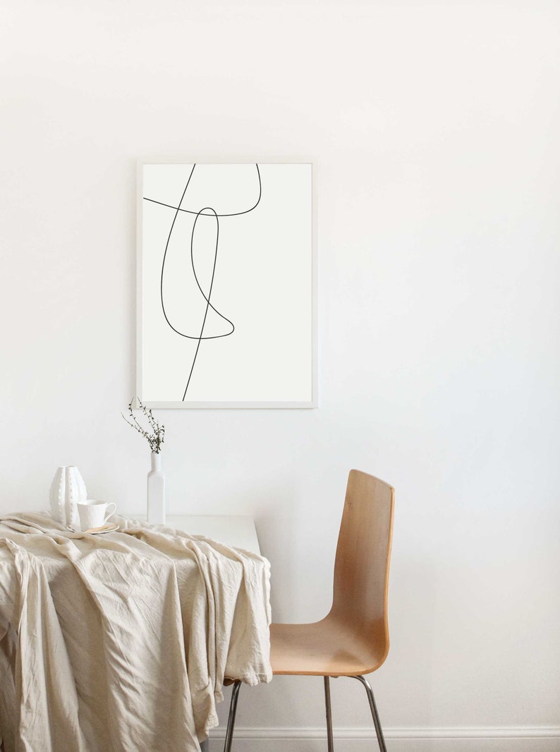 Minimal Line Art Line Art Print Abstract Line Art Line - Etsy