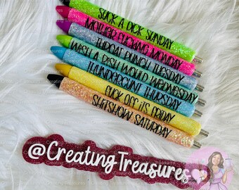 Lindo pastel glitter maldición palabra entre semana, regalo para ella, cumpleaños, costumbre, hecho a mano, útiles escolares, oficina, profesora, enfermera, vacaciones de Pascua