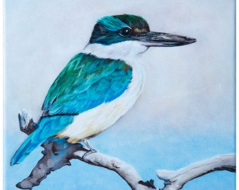Kotare (Kingfisher) Giclee Print A4