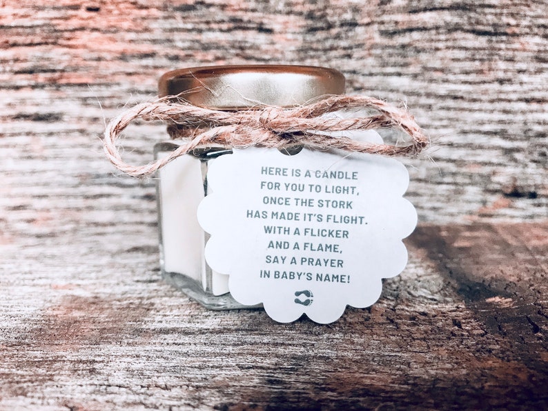 Baby Shower Candle Favor / Prayer in Babys Name Poem / Girl / | Etsy