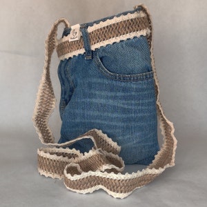 Mini Crossbody Bag from Repurposed Jeans