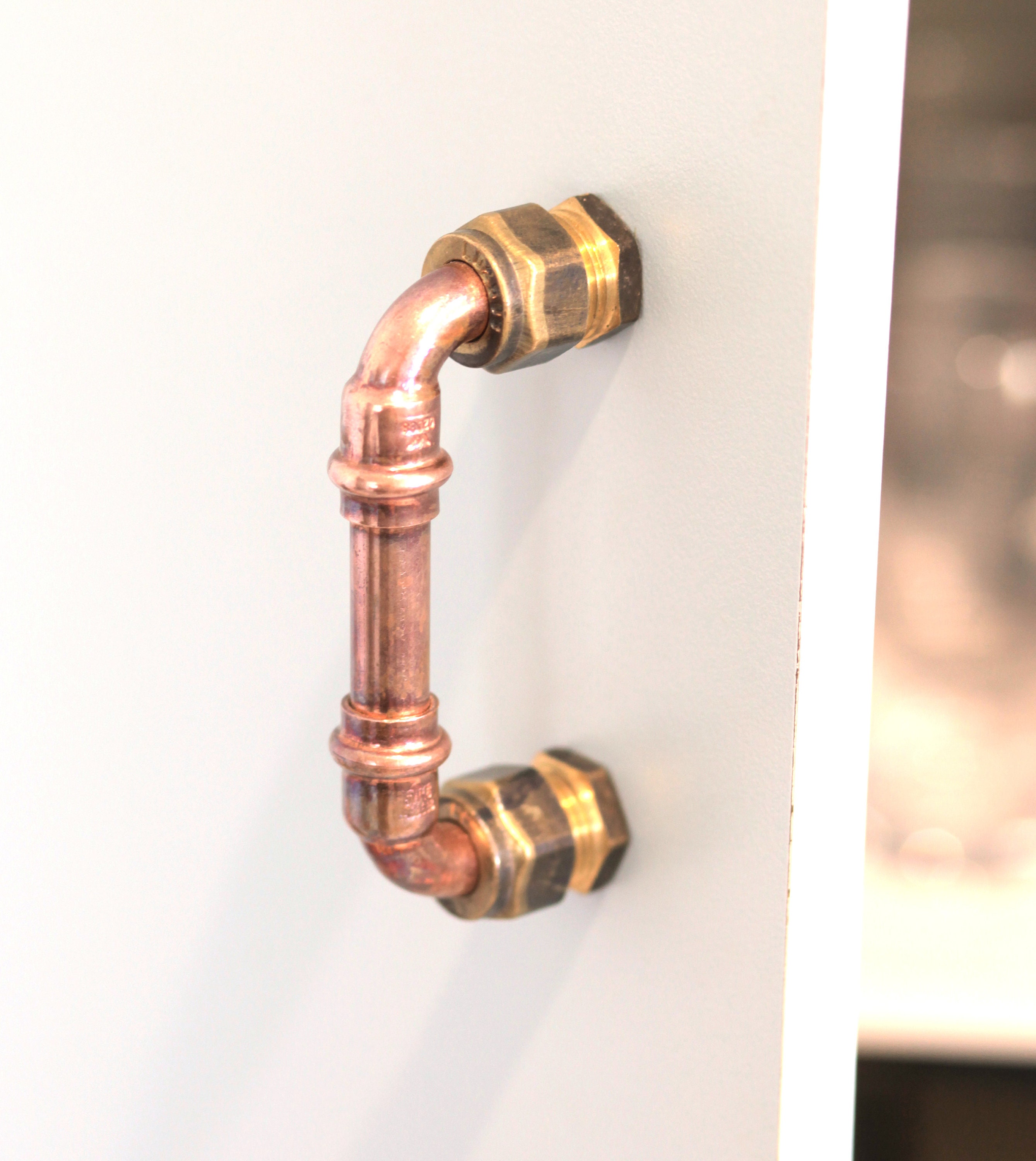 Industrielle gebogen Kupfer Messing Schrank Tür Schublade | Etsy