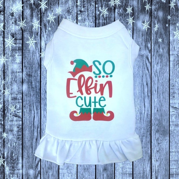 So Elfin Cute Dog Ruffle Shirt