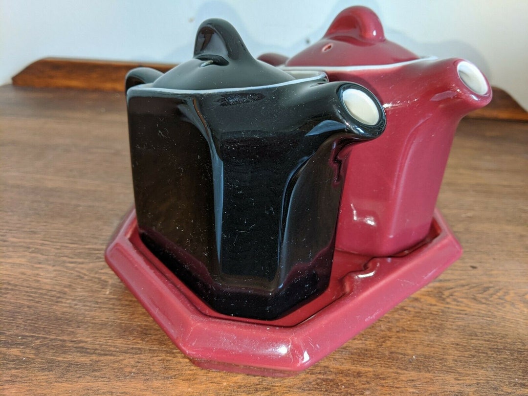 Vintage Hall Two Small Coffee Pots on Tray 4 1/2h Etsy