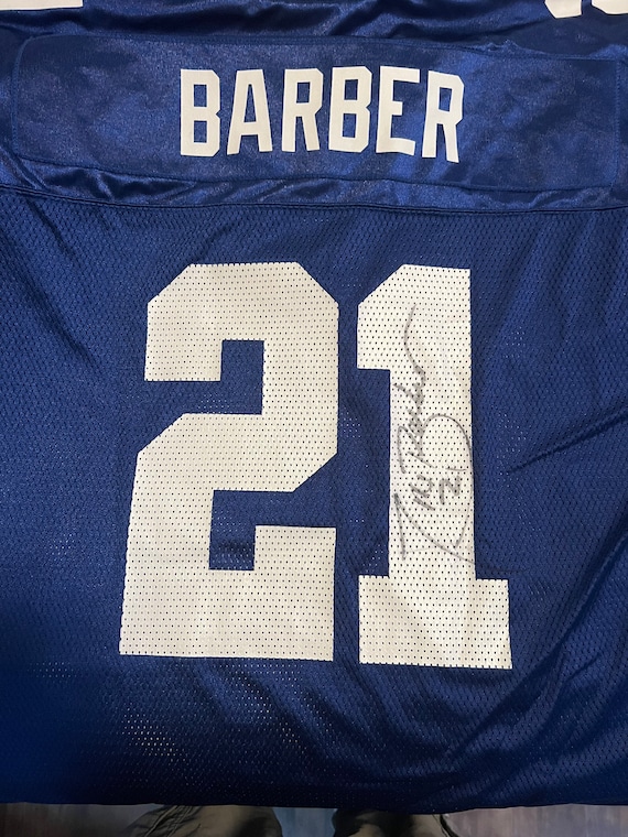 Autographed Tiki Barber NY Giants Jersey With JSA COA 