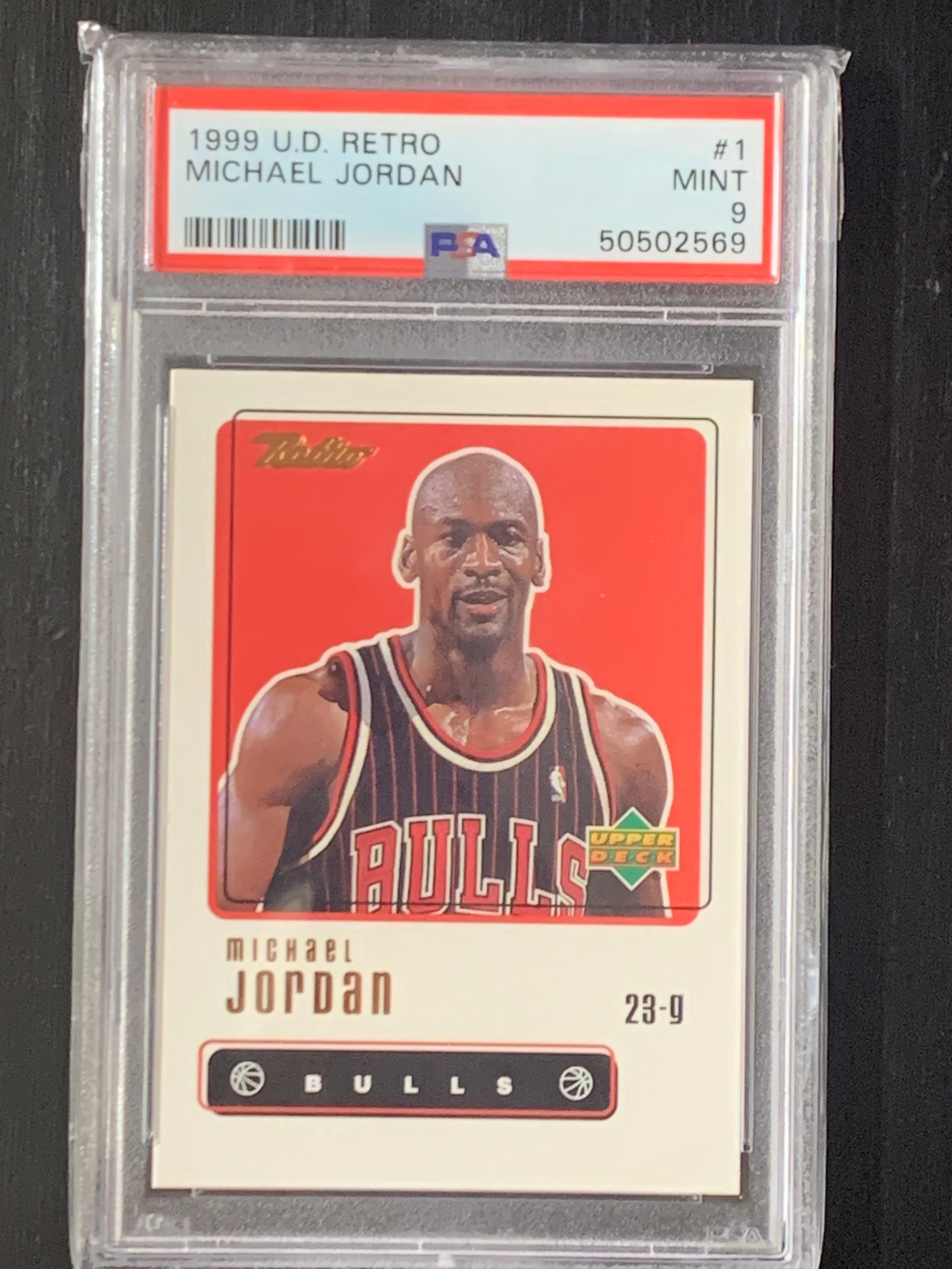 1999 Upper Deck Retro Michael Jordan . Graded PSA 9 Mint. - Etsy