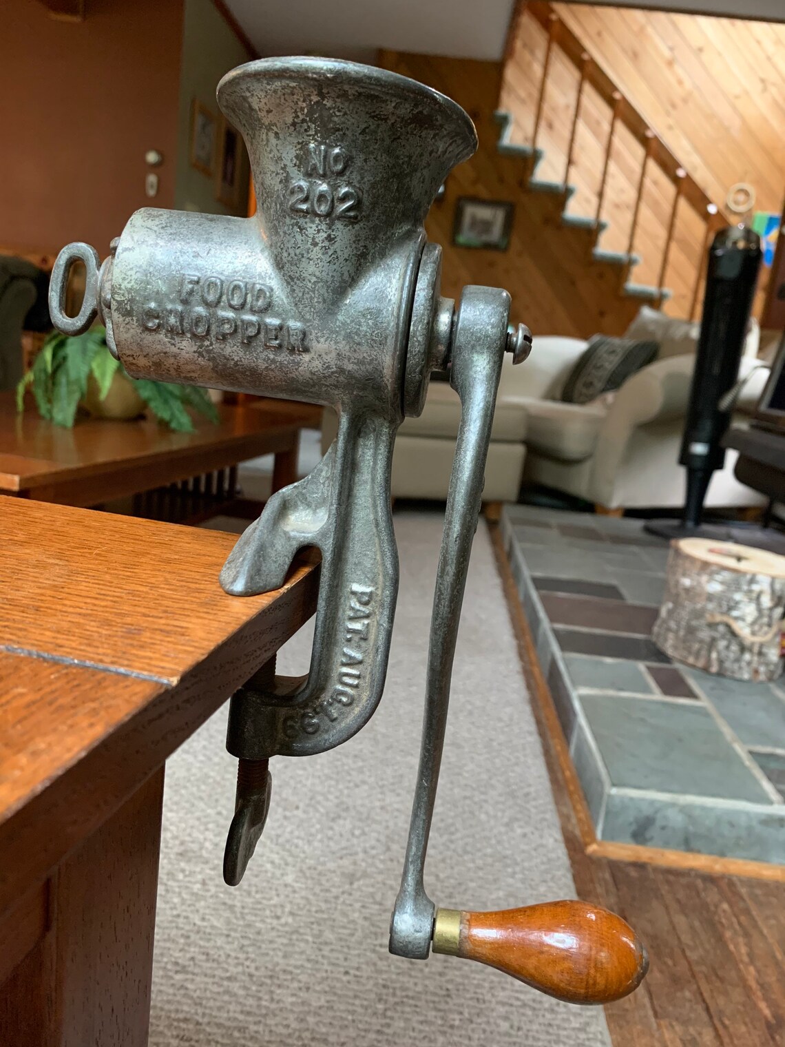 Molinillo de carne antiguo. Helicóptero de carne enlatado Etsy