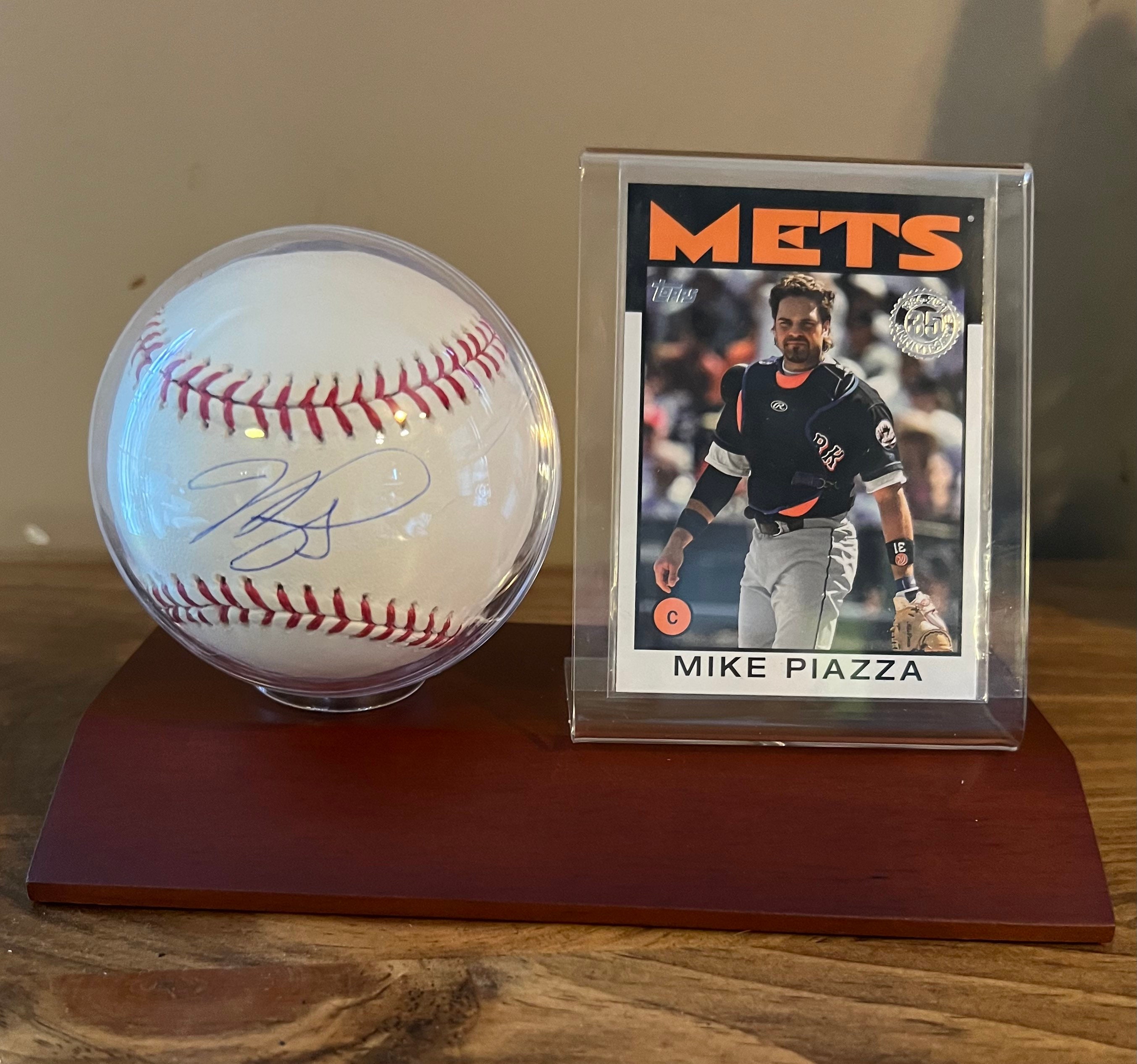 Mike Piazza Signed Dodgers 32 x 37 Custom Framed Jersey (PSA COA