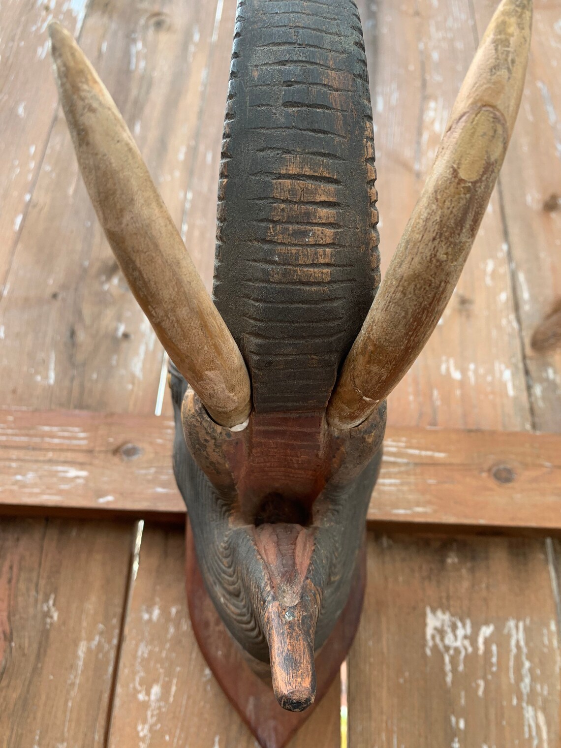 Hand Carved Wood Elephant Head From Africa. Circa 1930. Etsy