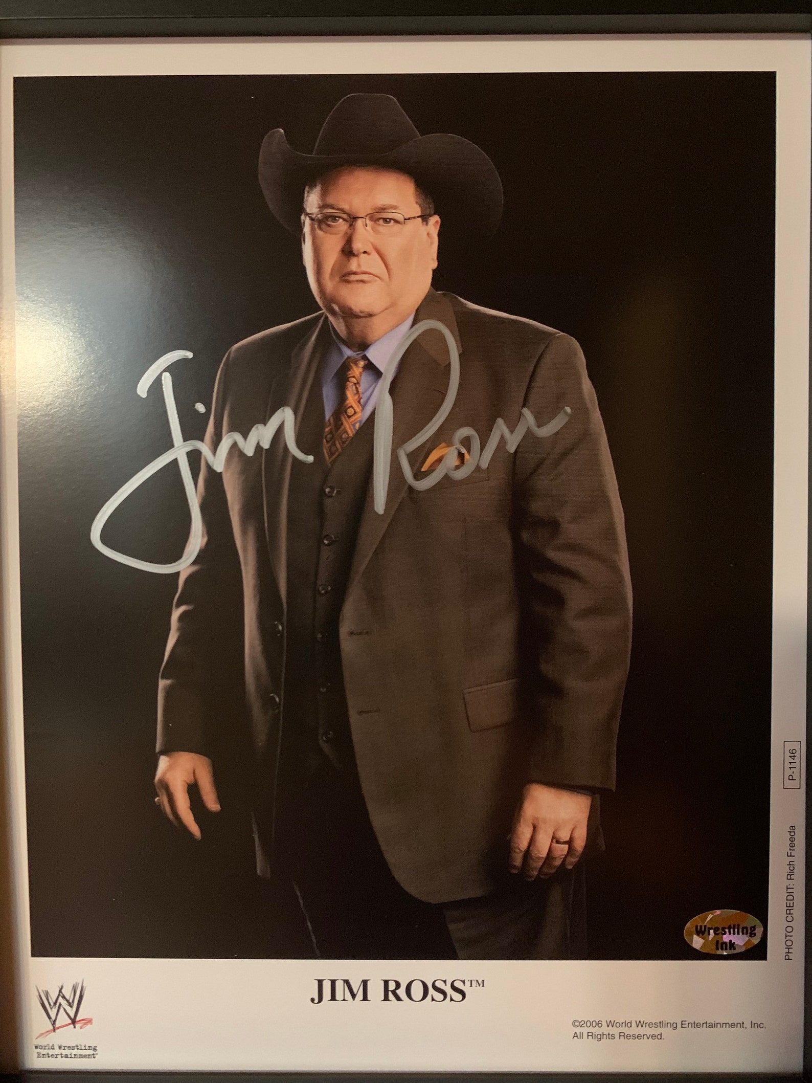 Autographed Jim Ross 8x10inch Framed Photo With JSA COA. Etsy