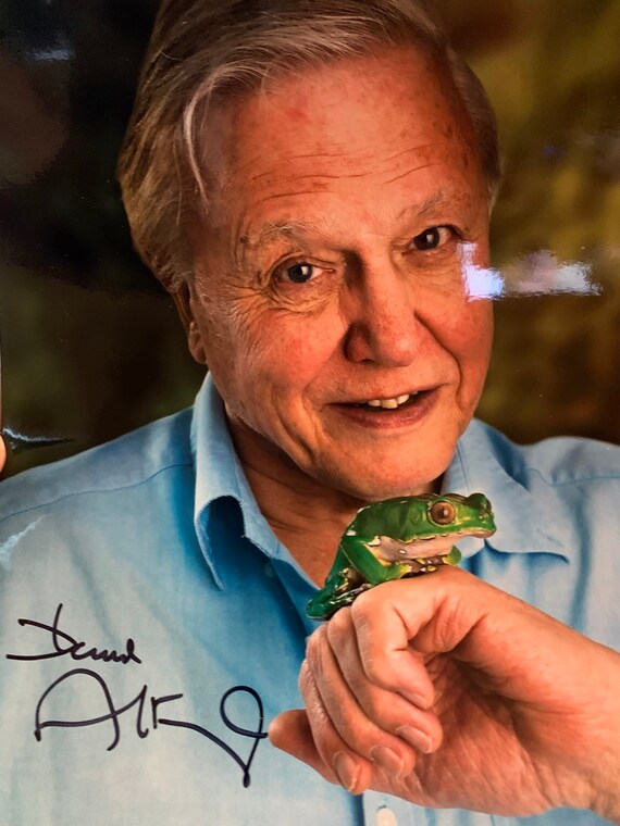 1 Signed Autograph PRINT 6x4" GIFT Sir David Attenborough 
