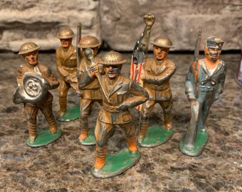 Vintage Cast Metal Toy Soldiers Lot B Vintage Cast Metal Toy Soldiers Lot B