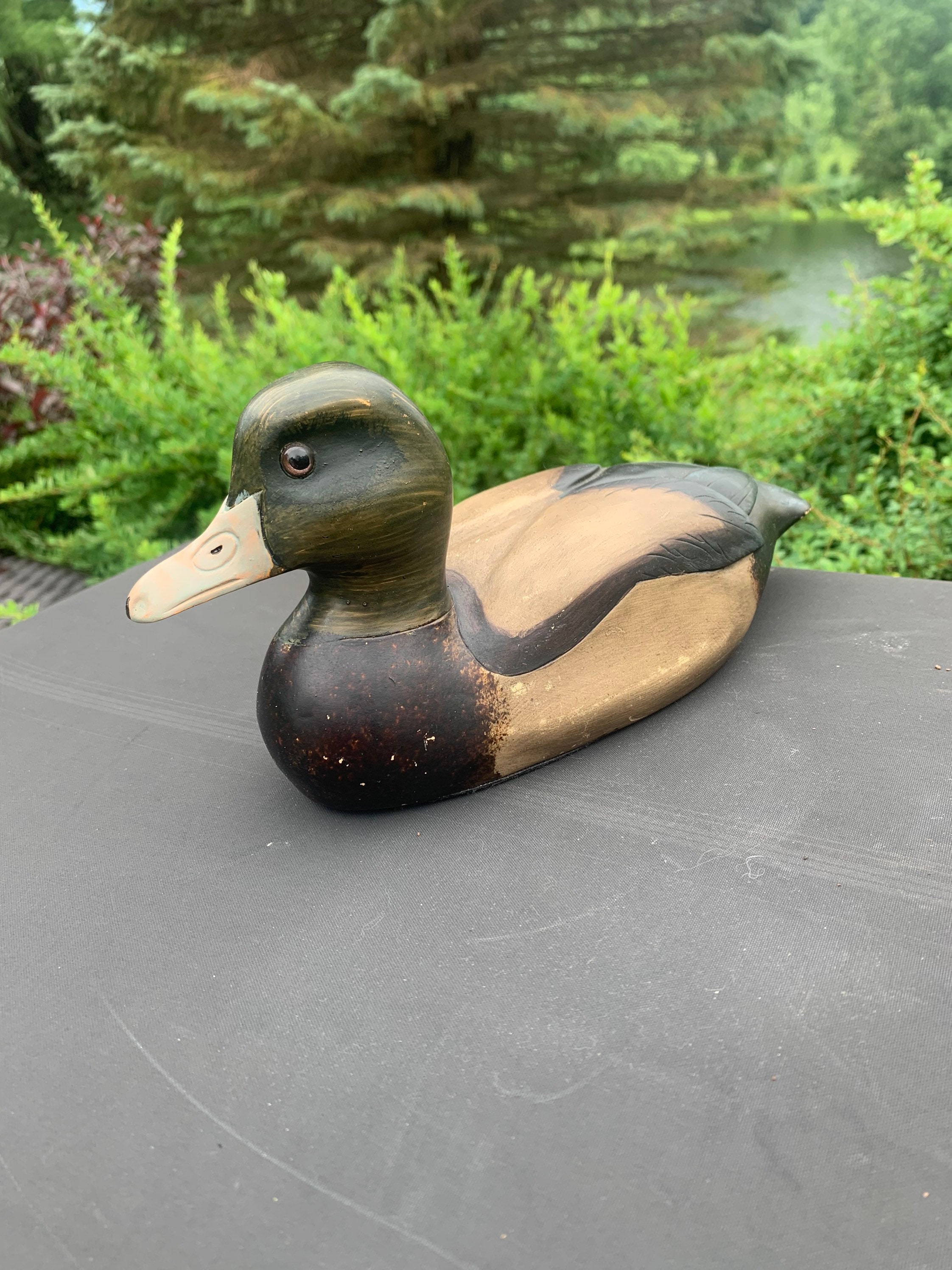Antique Hand Carved Wooden Duck Decoy Etsy UK