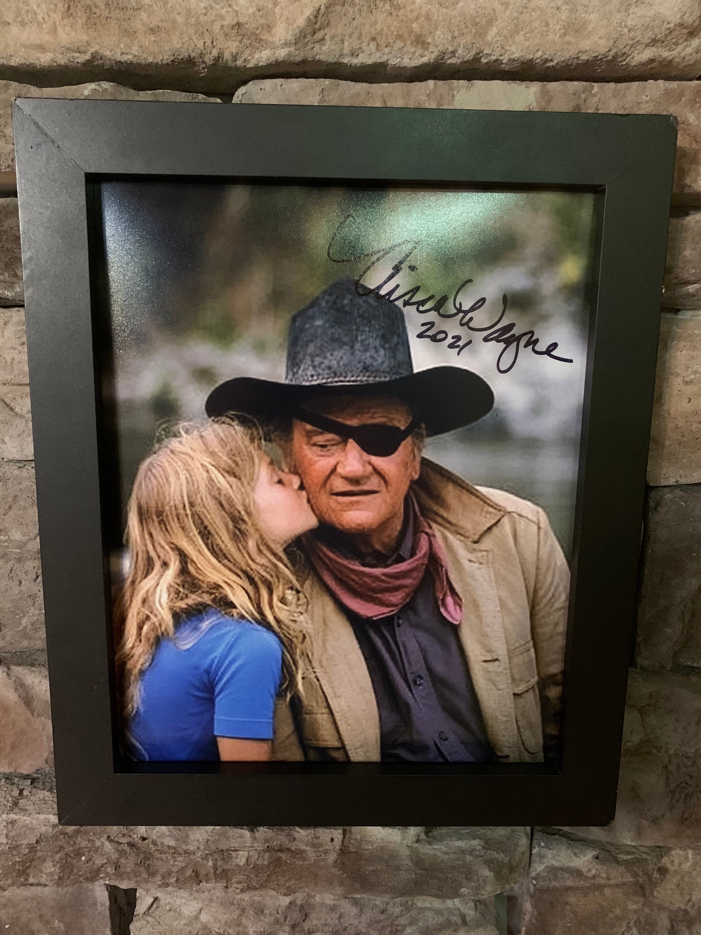 Photographs Artwork John Wayne Memorabilia A4 Printed Autograph Photo