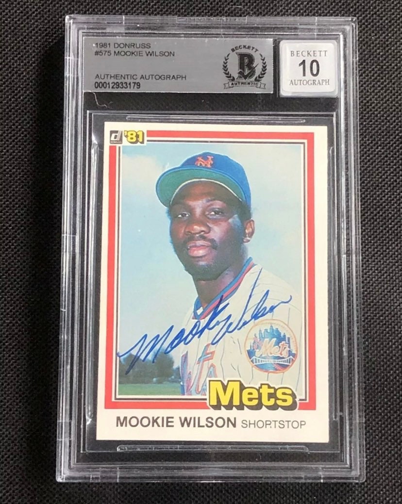 Autographed Mookie Wilson 1981 Donruss Rookie Signed Card 