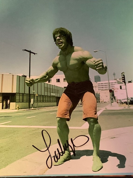 THE INCREDIBLE HULK LOU FERRIGNO Signed Autograph PRINT 6x4" GIFT 