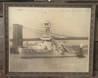 USS New York BB 34 Personalized Canvas Ship Photo Print Navy Veteran Gift USS New York BB 34 Personalized Canvas Ship Photo Print Navy Veteran Gift