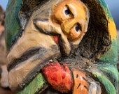 Vintage A Costanza SILVESTRI Carved Wood Repro Resin SANTA Signed Numbered RARE