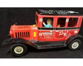 Rare Original 1940s Linemar Co Japan - Front Wind-Up Press Tin Mr. Hounding Truck