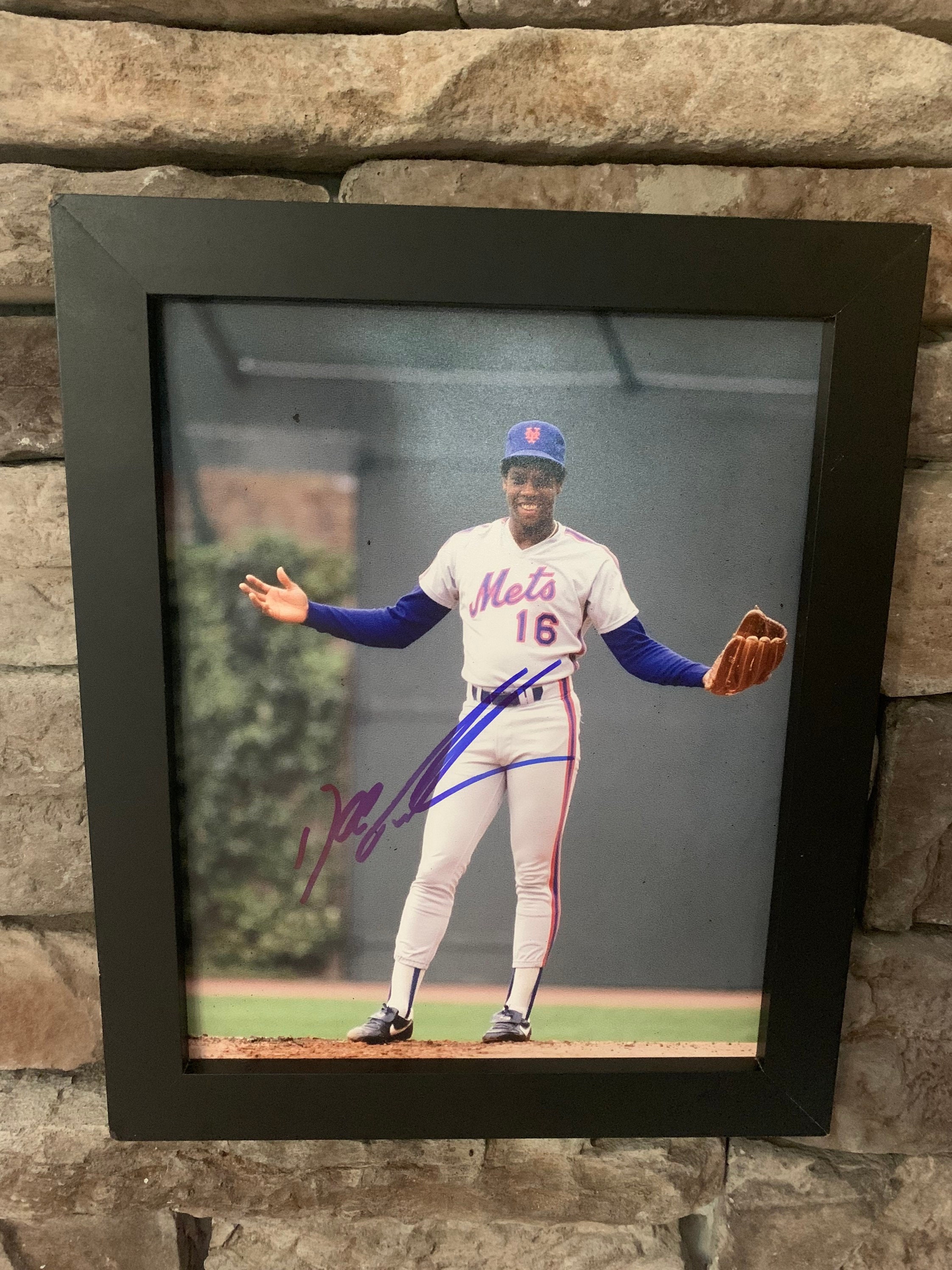 Autographed/Signed Dwight Doc Gooden New York Blue Baseball Jersey JSA COA