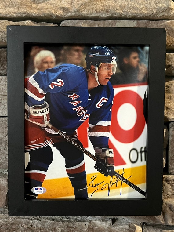 Brian Leetch Autographed Signed Framed New York Rangers Jersey 