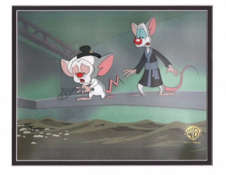 Pinky And The Brain Framed 11x14inch Animation Cel With Coa Etsy